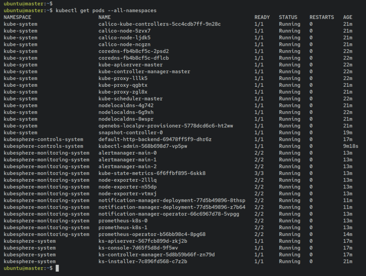 在 Ubuntu 22.04 上安装并配置 KubeSphere 容器平台