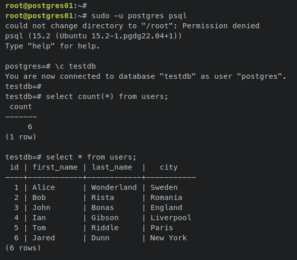 在 Ubuntu 22.04 上搭建 PostgreSQL 多主复制架构