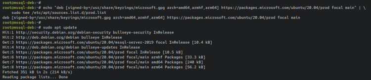 在 Debian 11 上安装并使用 Microsoft SQL Server