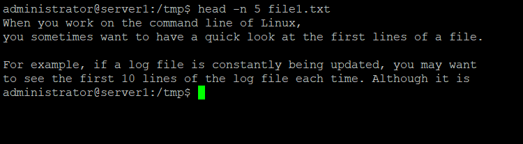 Linux head 命令入门:5 个实用示例详解