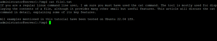 Linux cat 命令入门:10 个实用示例详解