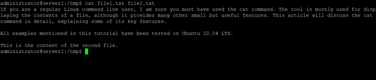 Linux cat 命令入门:10 个实用示例详解