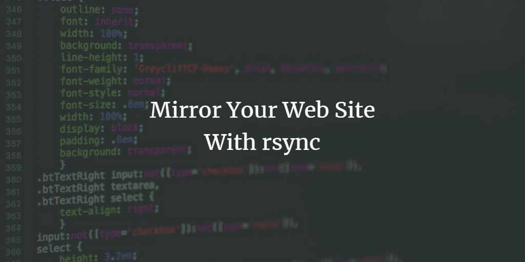 使用 rsync 将网站镜像同步到备份服务器