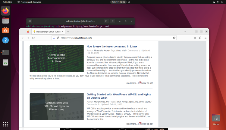 在 Ubuntu 上用命令行以默认应用打开文件