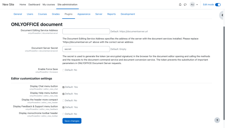 面向 Moodle 4 的 ONLYOFFICE Docs 集成安装与配置教程