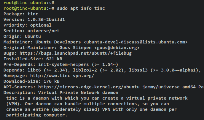 在 Ubuntu 22.04 上用 Tinc 搭建对等虚拟专用网络