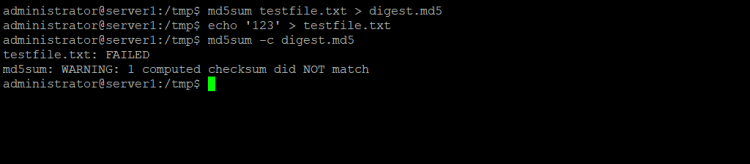 Linux md5sum 命令初学者入门教程含五个实例