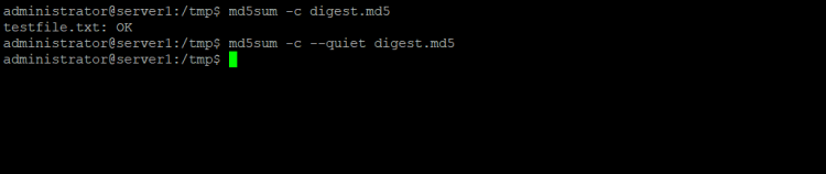 Linux md5sum 命令初学者入门教程含五个实例